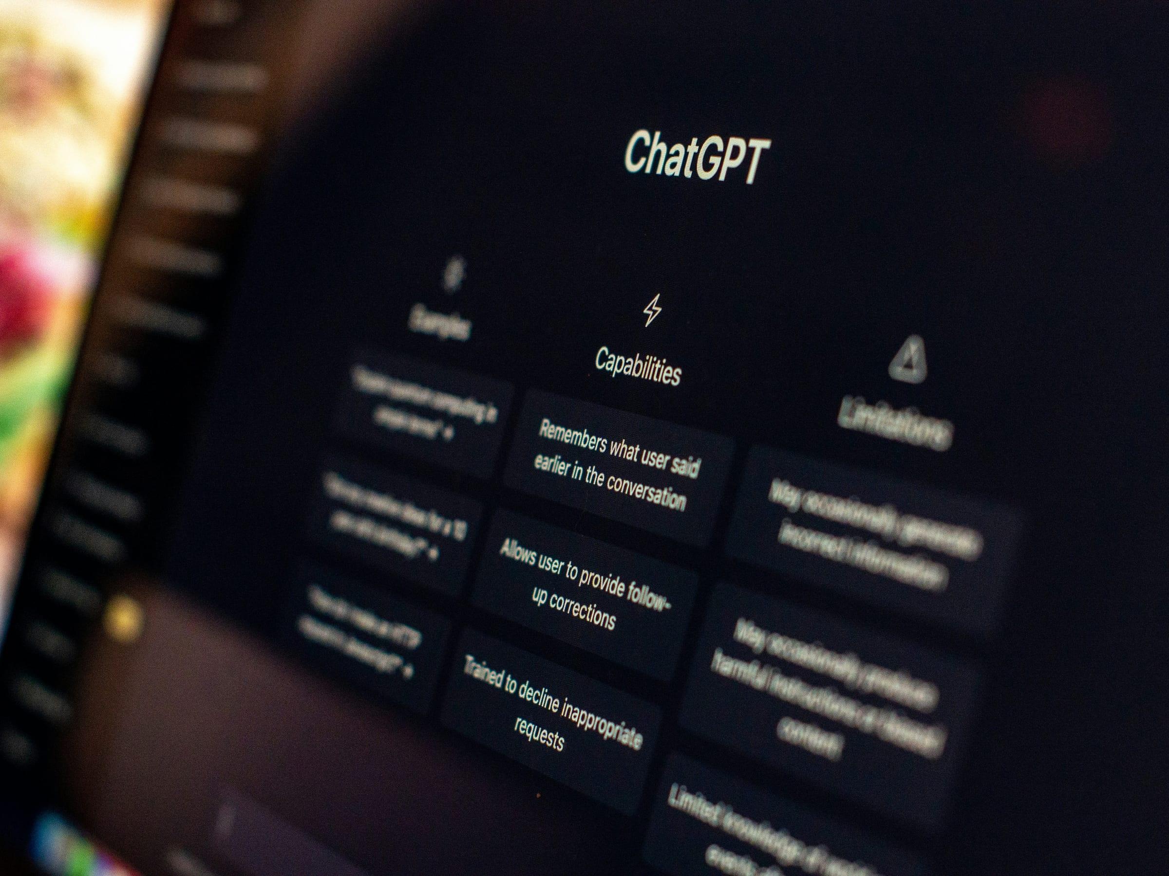 An AI assistant interface open on a screen.